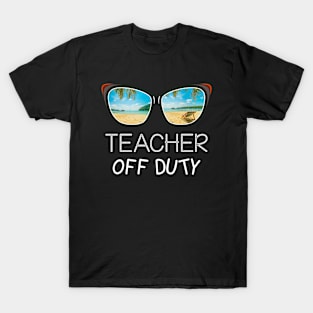 teacher off duty sunglasses beach sunset summer vintage T-Shirt